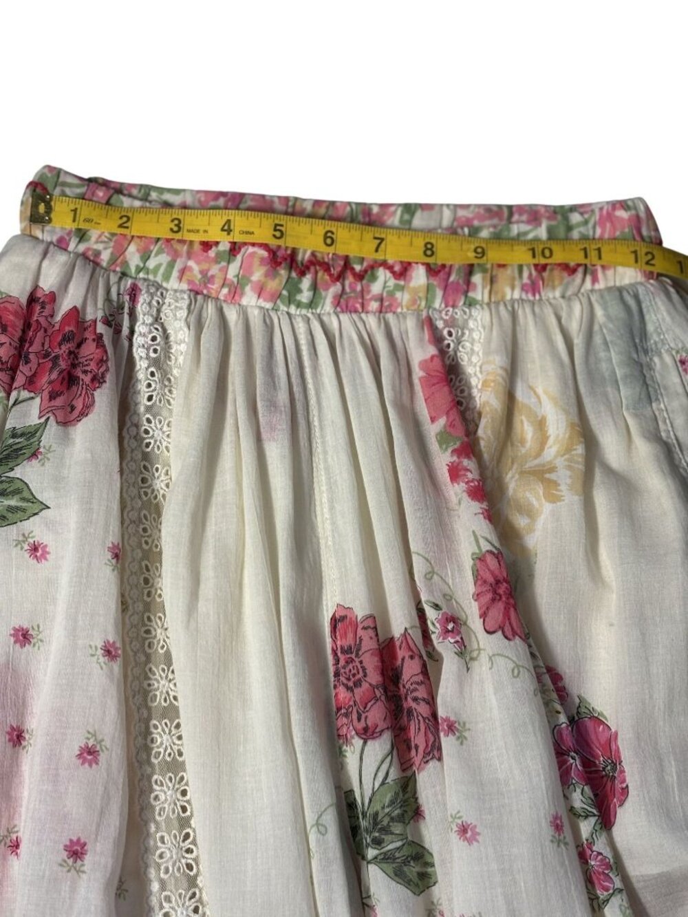 Intimately Free People Vintage Floral Lounge Pants With Lace Hem Elastic Waist - Picture 10 of 16